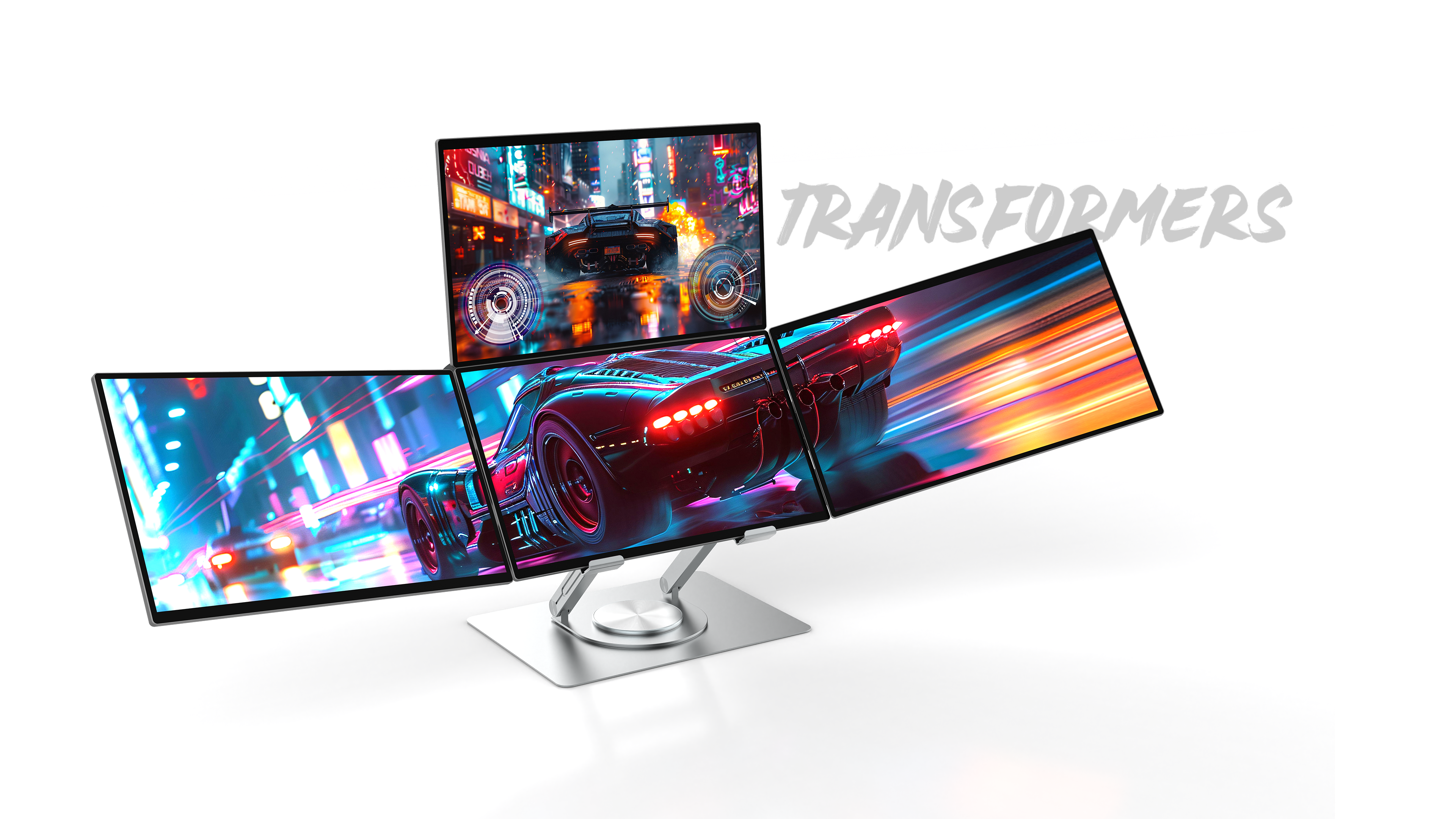 Lepow FlexScreen – Modular 18.5" + 2×16" FHD Portable Monitor | Triple-Screen Foldable IPS Display