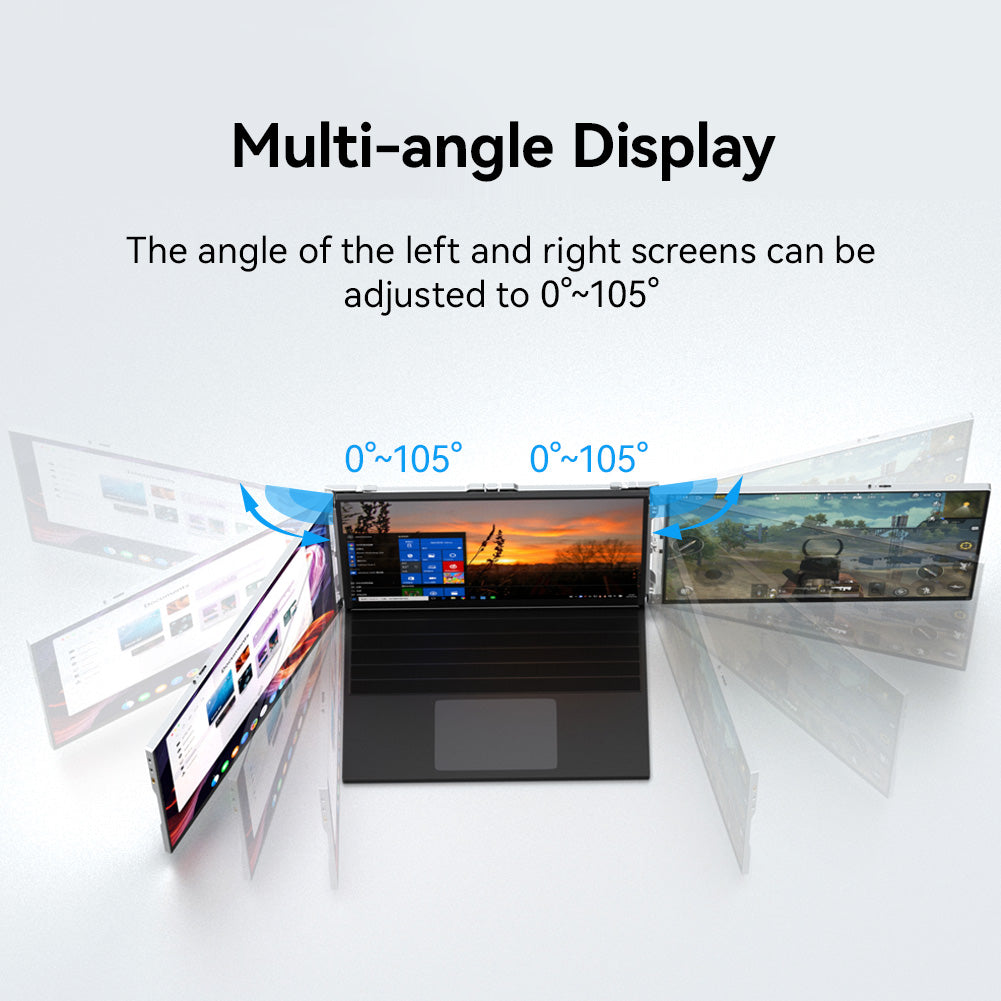 Aluminum Dual Screen Portable Monitor for Laptop