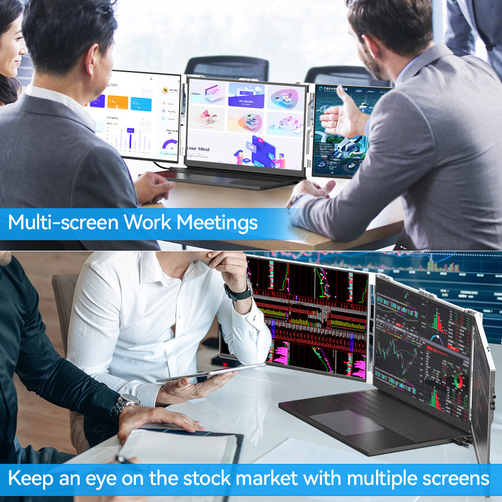 Aluminum Dual Screen Portable Monitor for Laptop