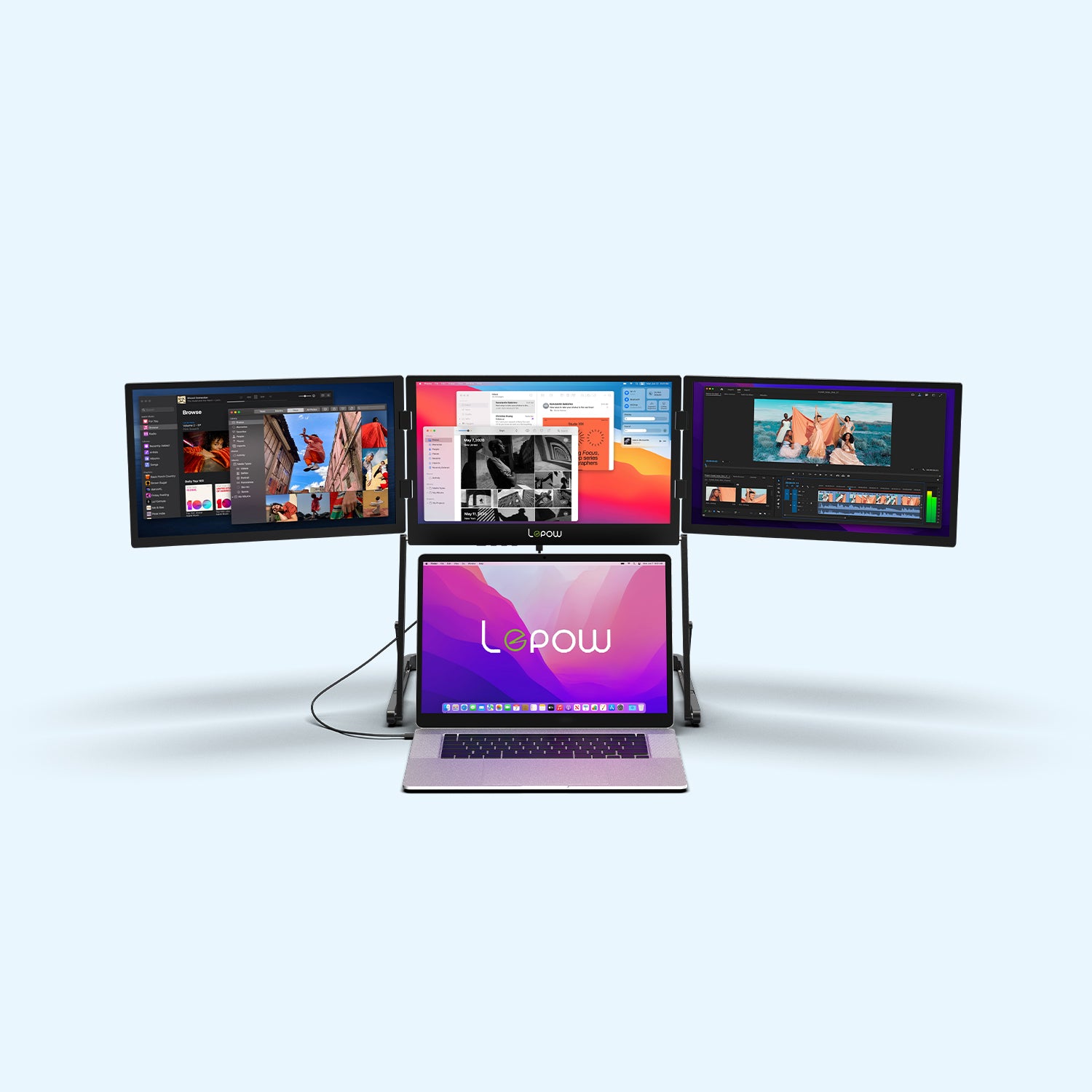 Portable Triple Monitor for Laptop | Lepow TriCreate 14” – Lepow