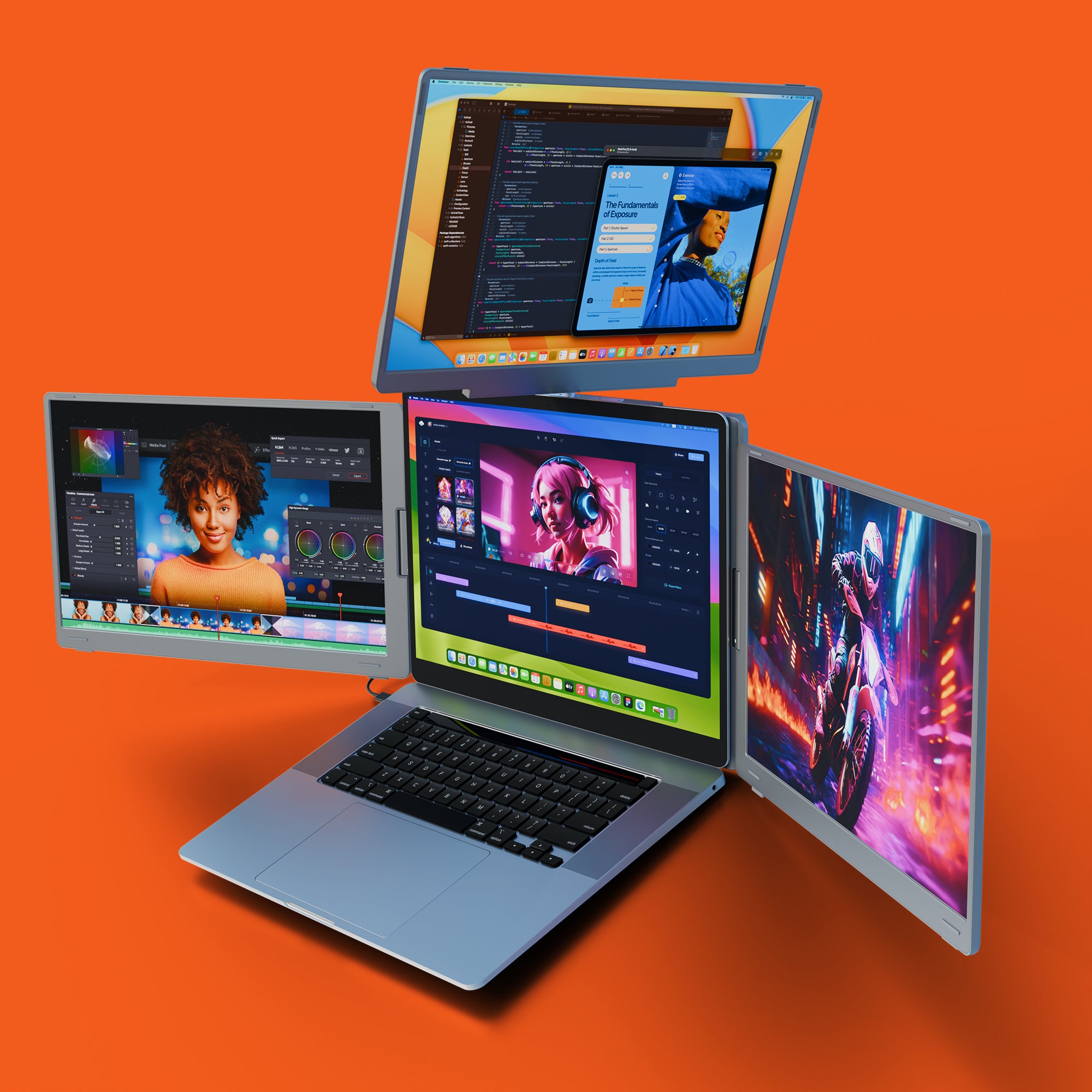 TriCreate 16/14 – Foldable Triple Portable Monitor (16:10)