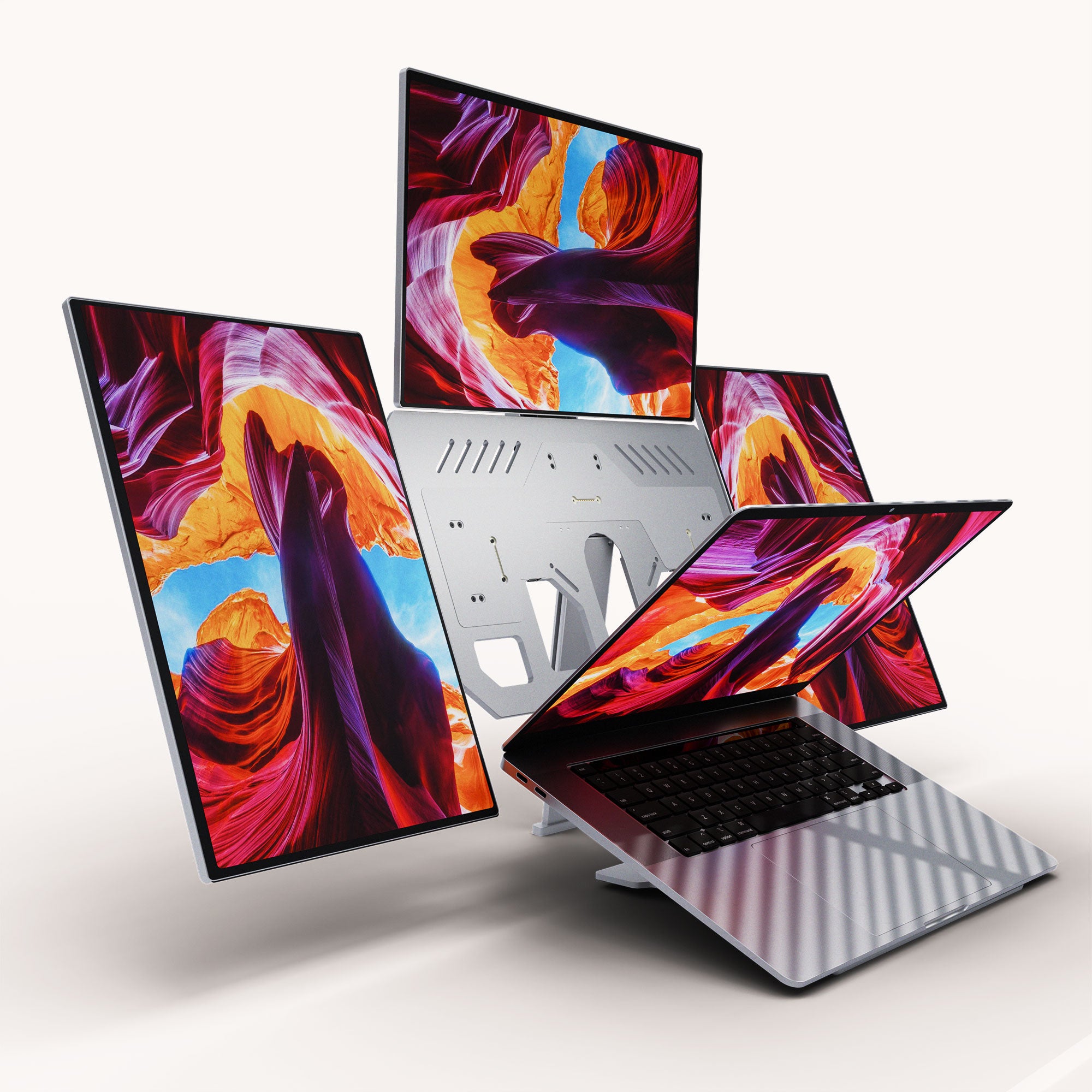 Lepow TriCreate 16" Silver – Modular Triple Portable Monitor