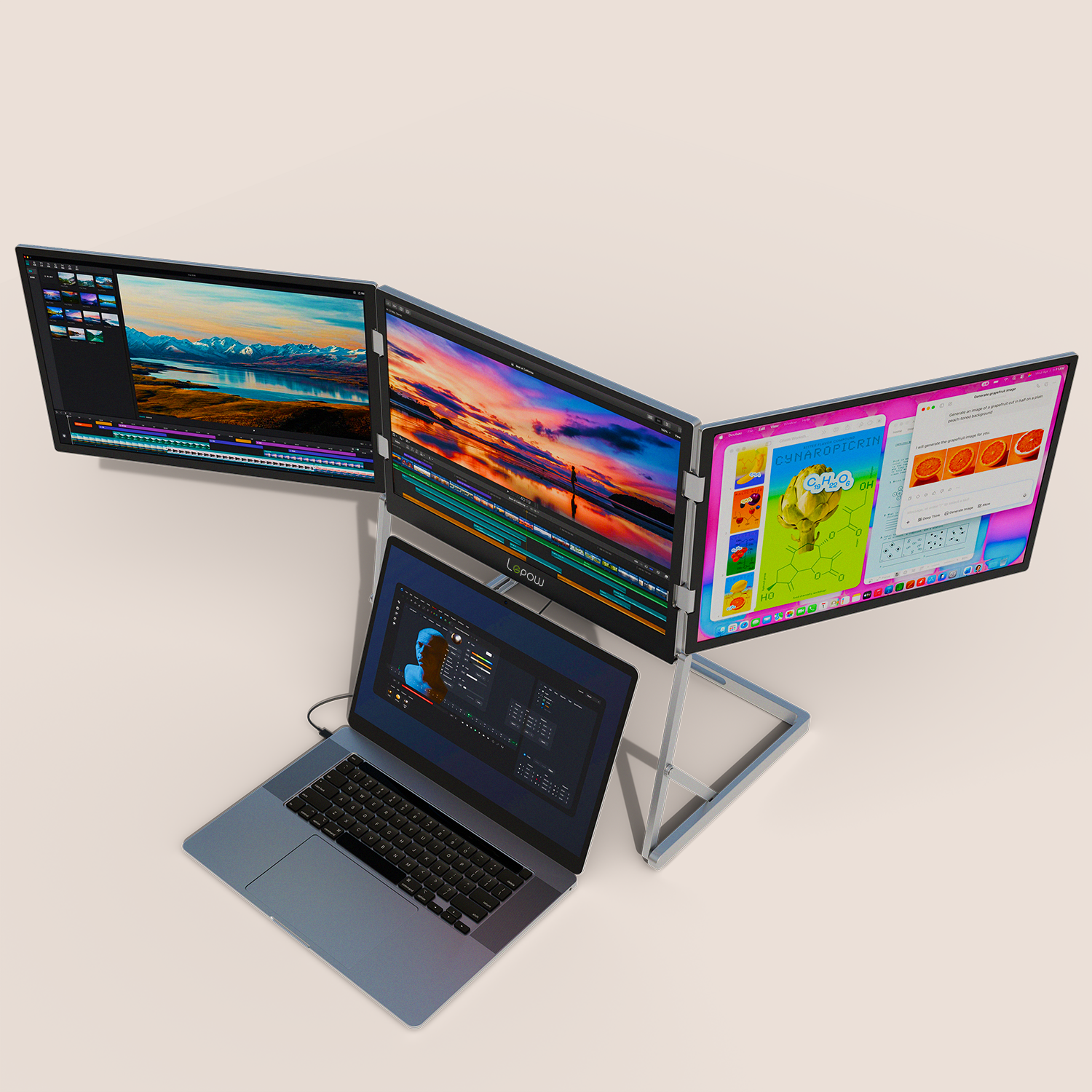 Lepow 16" Triple Monitor for Laptop (Gen 2)