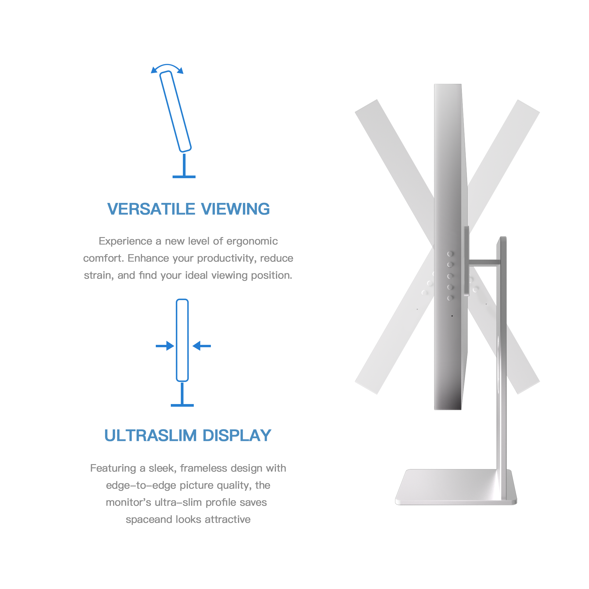 HISMART 31.5 Inch 4K 75hz Aluminium CNC Shell