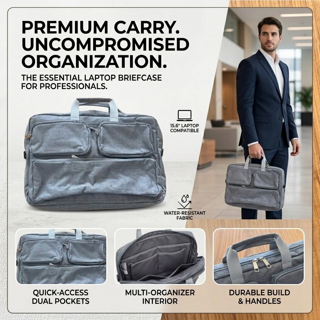 Lepow 15.6" Universal Laptop Briefcase | D15 Series