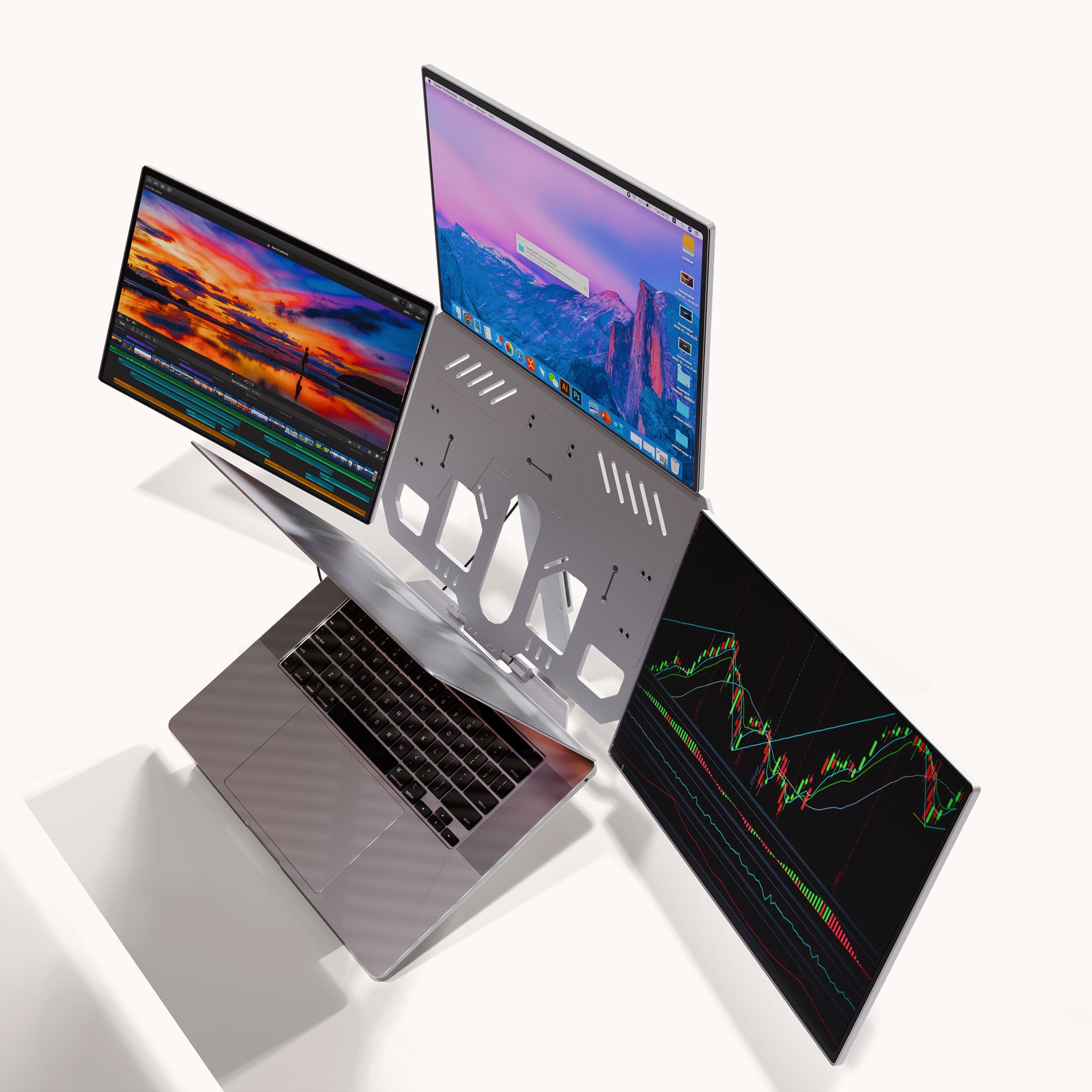 Lepow 16" Modular Triple Monitor for Laptop