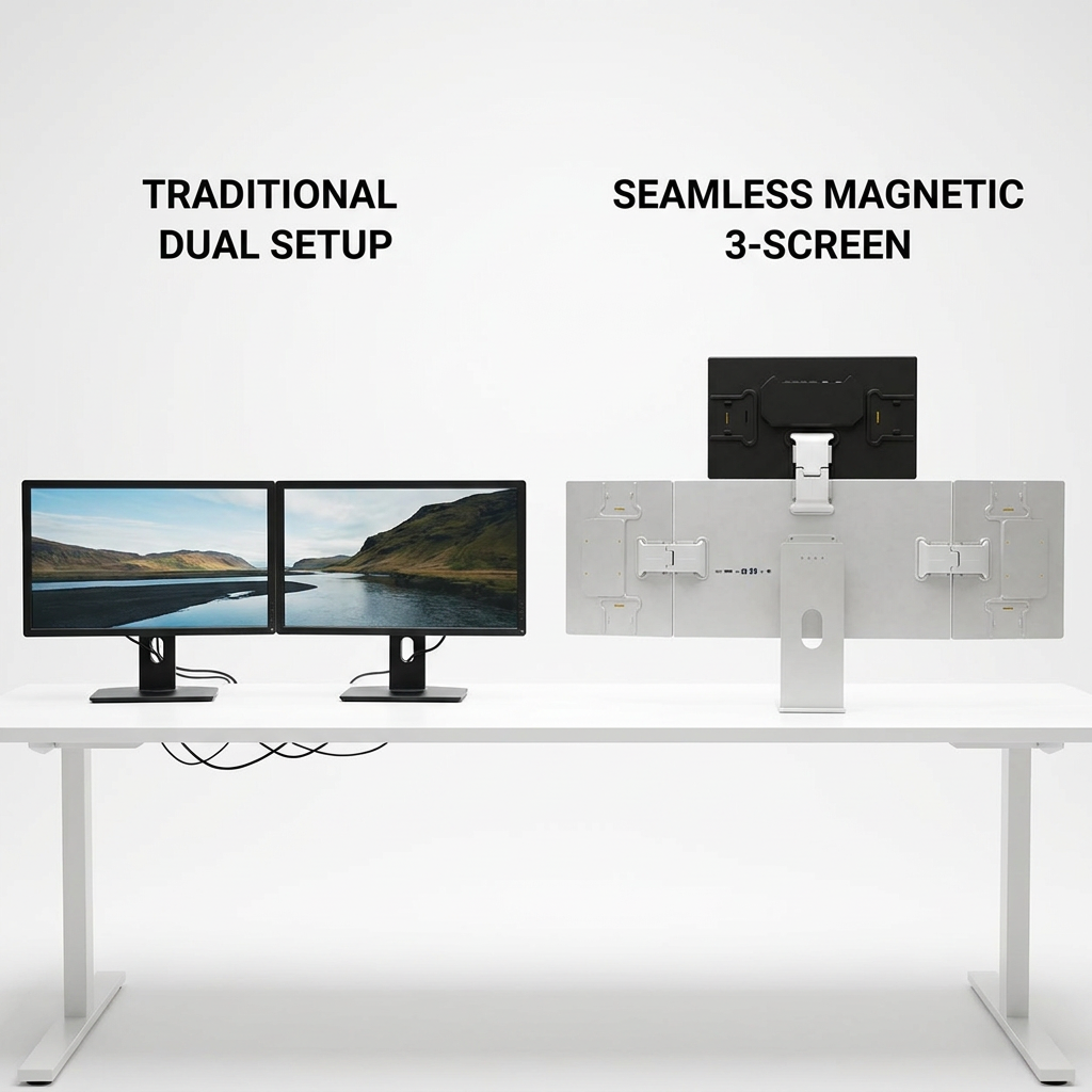 Lepow TriScreen Pro 27" 4K Quad Monitor Workstation