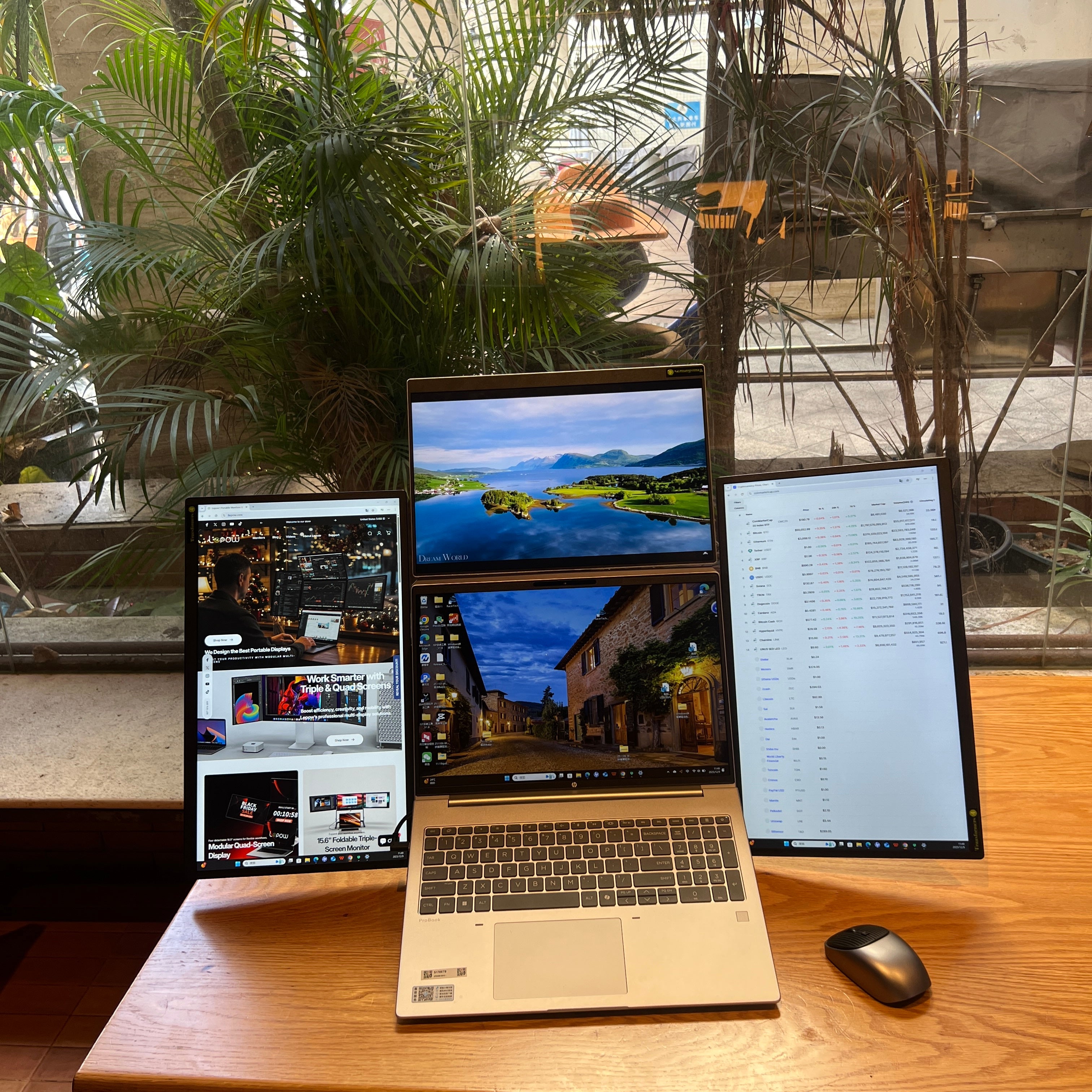 Lepow 16" Modular Triple Monitor for Laptop