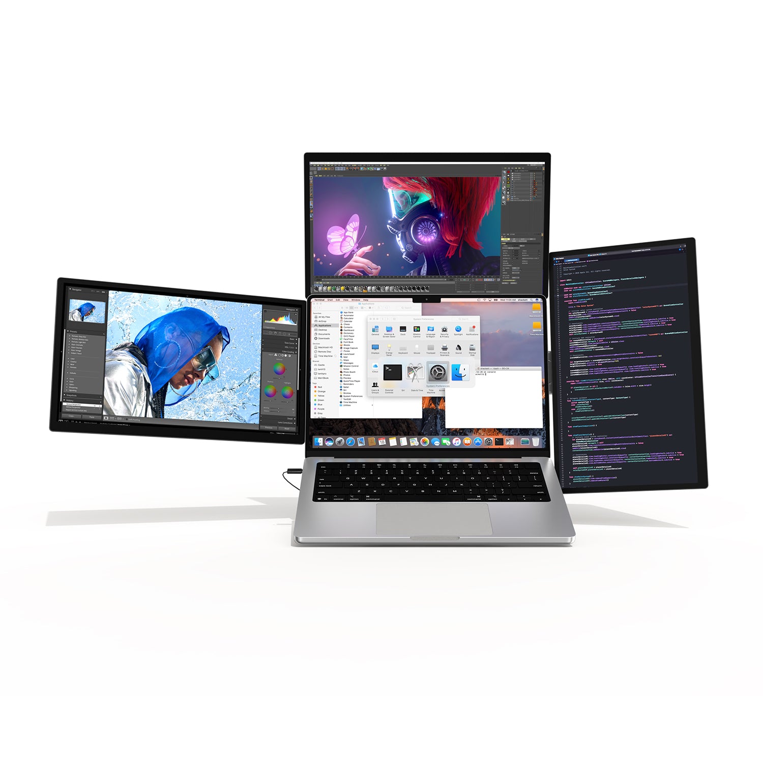 Lepow 16" Modular Triple Monitor for Laptop