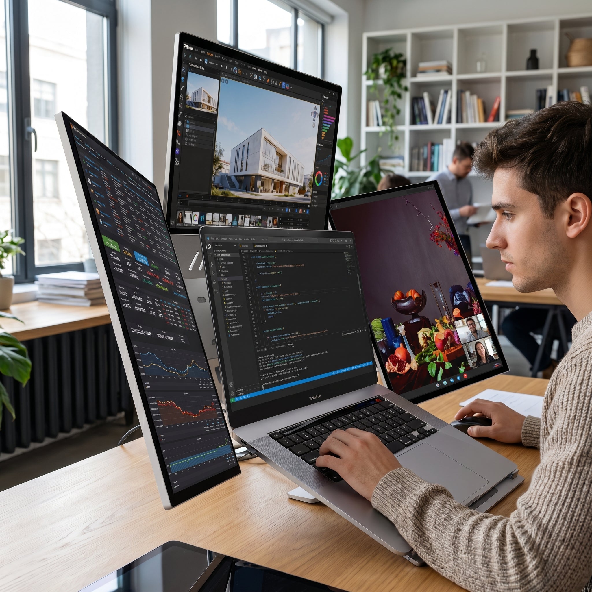 Lepow 16" Modular Triple Monitor for Laptop