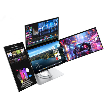 Lepow FlexScreen modular portable monitor setup with 4 x 18.5" screens
