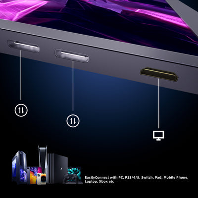 Lepow Z1promax 15.6-inch 2.5K IPS portable monitor with VESA mount and built-in speakers
