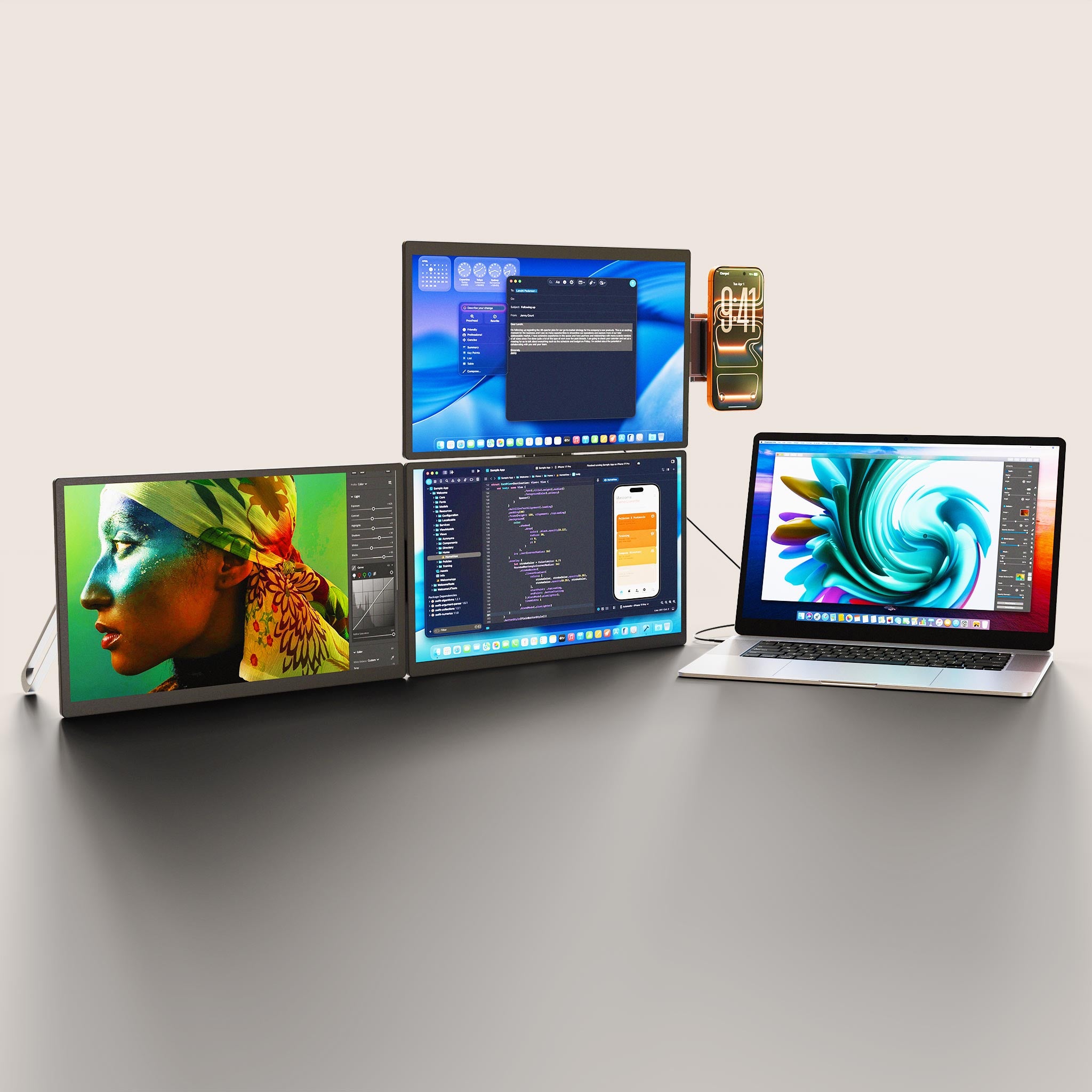 Modular Triple 18.5″ System Compact Stand Version