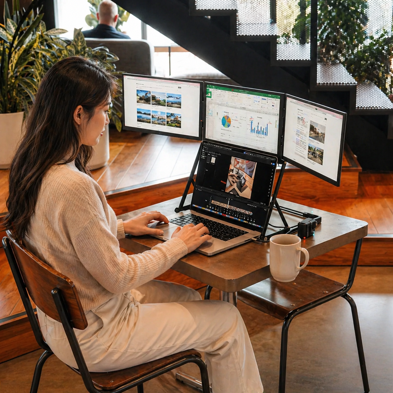 Lepow 15.6" Triple Monitor for Laptop