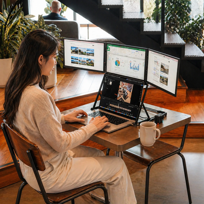 Lepow 15.6" Triple Monitor for Laptop