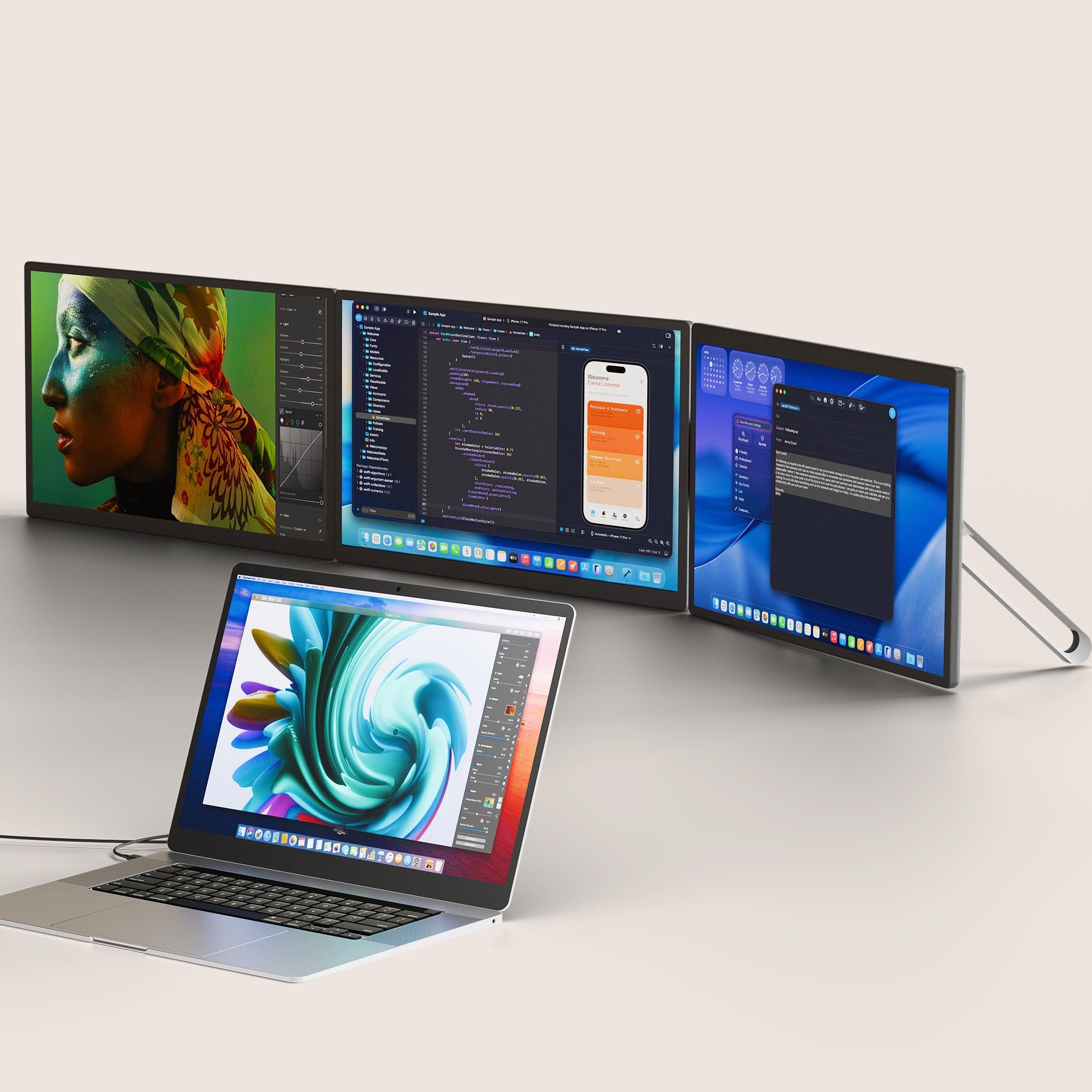 Modular Triple 18.5″ System Compact Stand Version