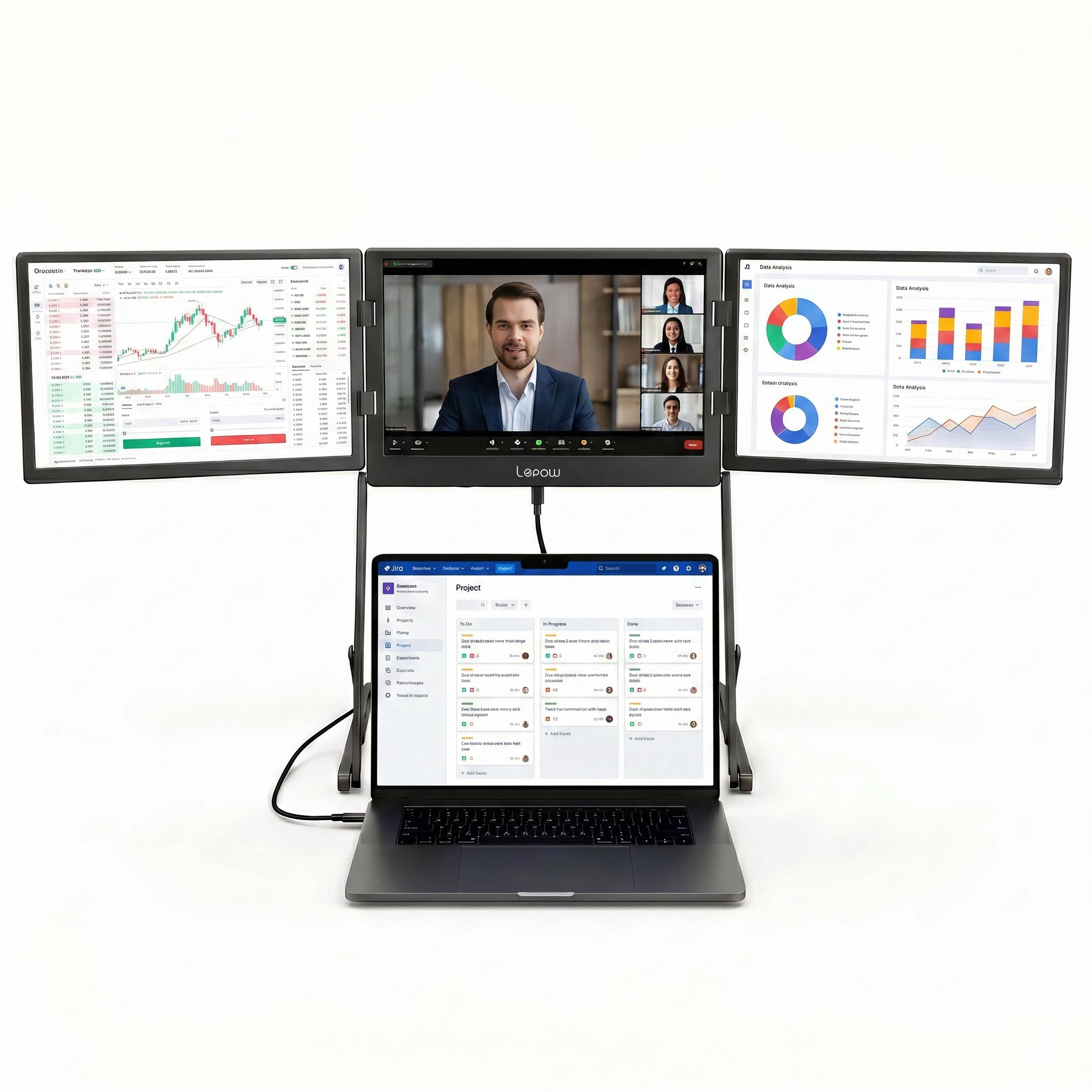 Lepow 15.6" Triple Monitor for Laptop