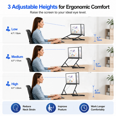 Lepow Dual Screen Laptop Monitor Extender, 15.6" FHD Portable Display