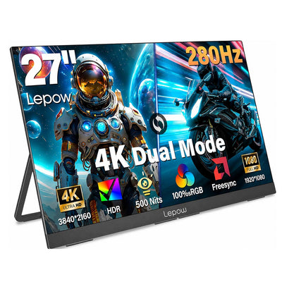 Lepow M270LS-U120 – 27" 4K Tragbarer Monitor, 500 Nits, 120Hz, HDR