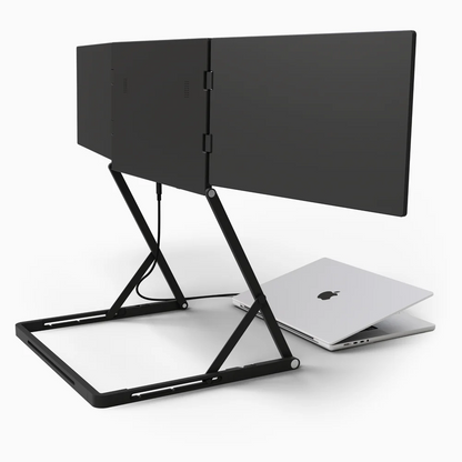 Lepow TriCreate – Triple 15.6" FHD Portable Monitor | IPS, USB-C, Aluminum, Foldable Triple-Screen for Laptop & Travel