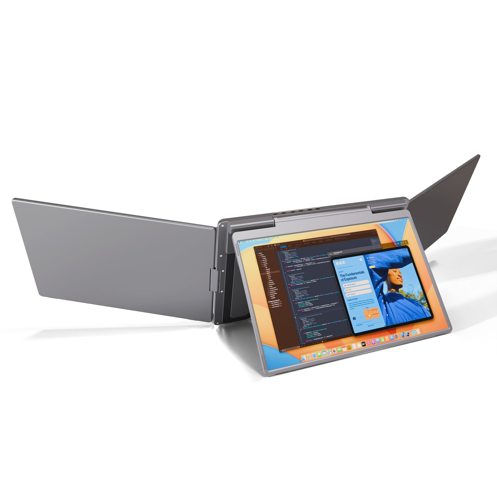 Lepow TriCreate 16" Triple Portable Monitor – FHD+ IPS, HDR, USB-C