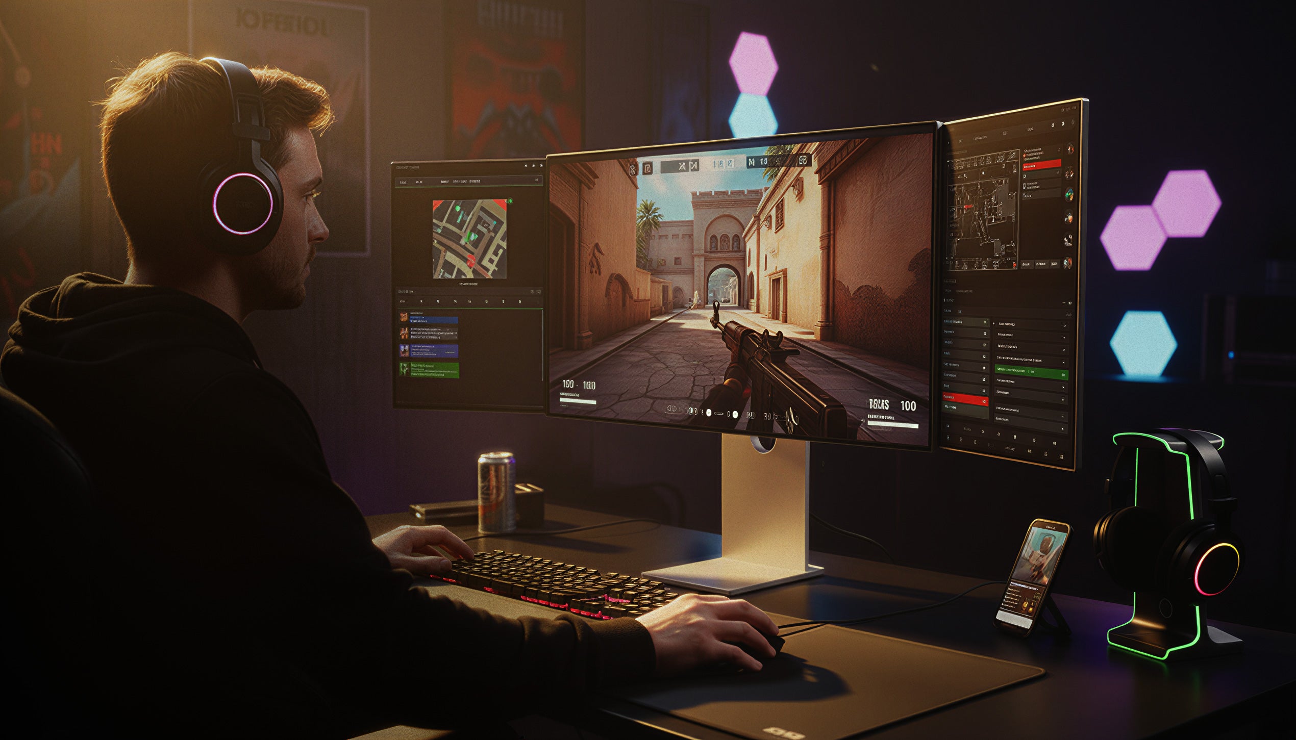 Lepow TriScreen Pro — 27" 4K + Dual 16" Portable Side Monitors