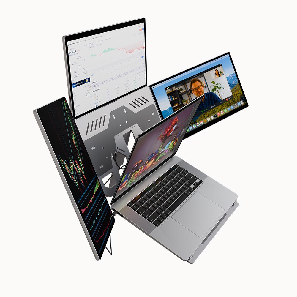 Lepow 16" Modular Triple Monitor for Laptop