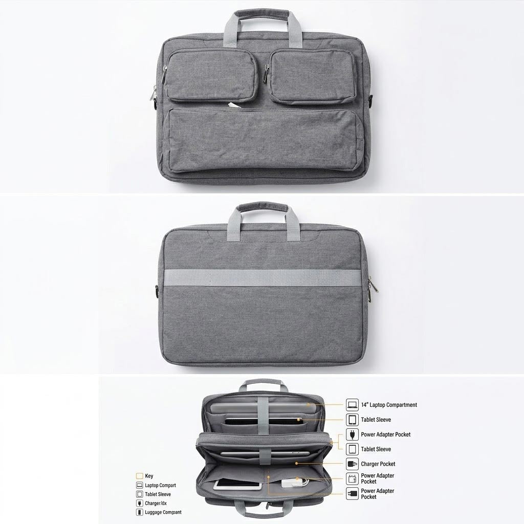 Lepow 15.6" Universal Laptop Briefcase | D15 Series