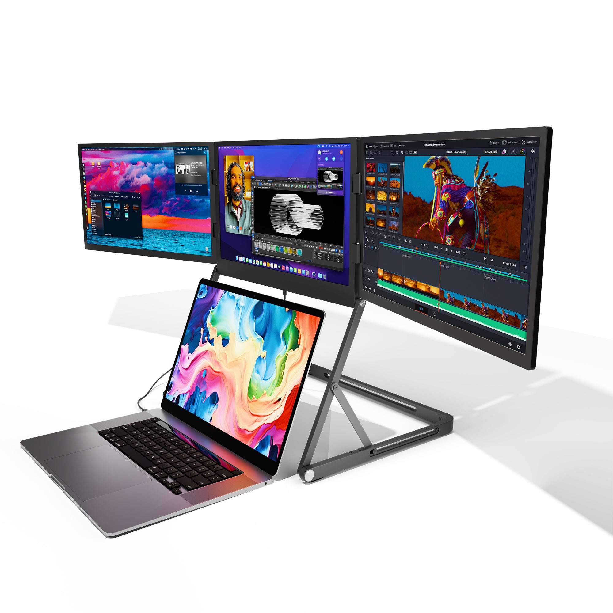 Lepow TriCreate – Triple 15.6” Portable Monitor for Laptops | Boost Productivity ×3