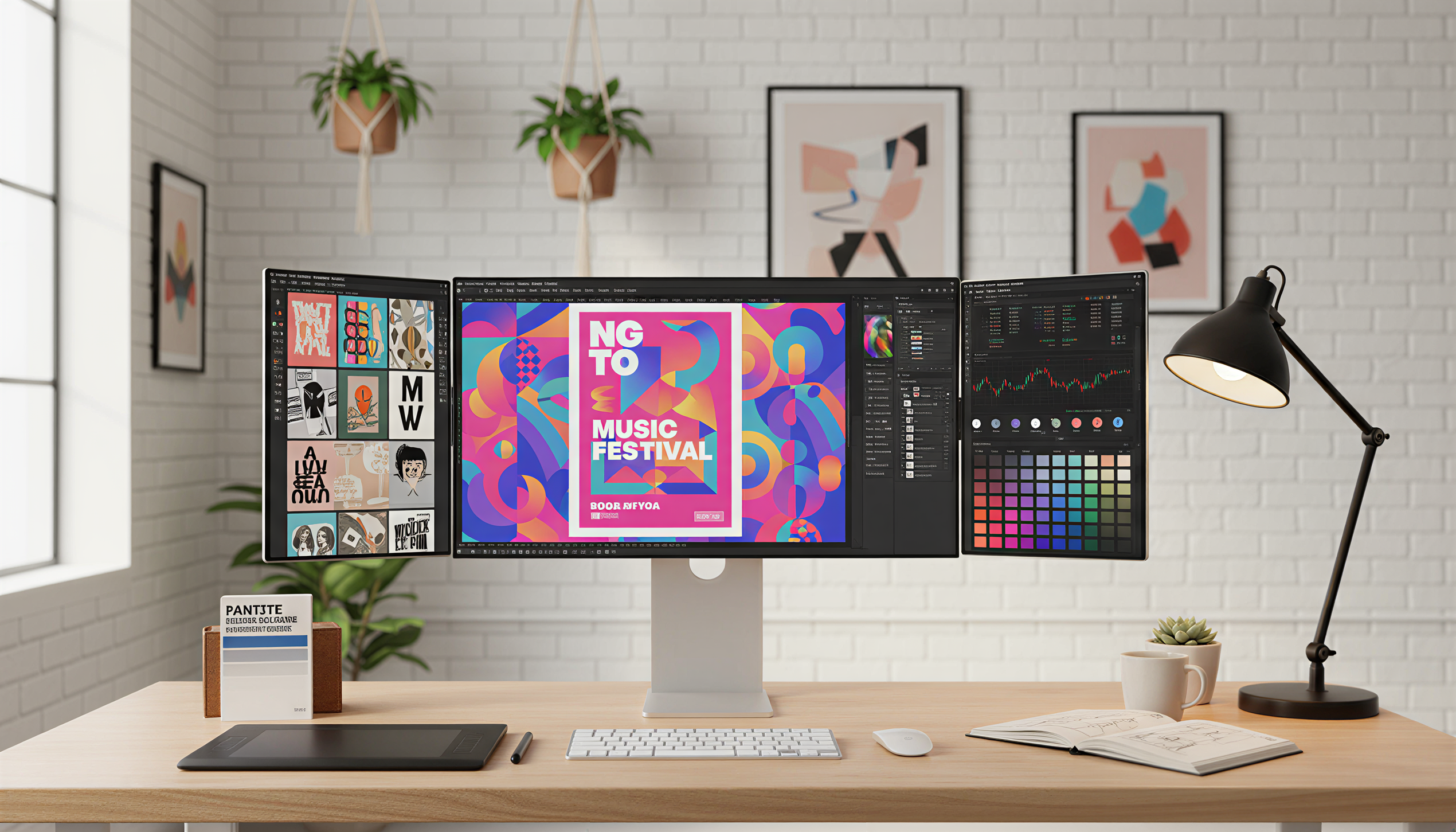 Lepow TriScreen Pro — 27" 4K + Dual 16" Portable Side Monitors