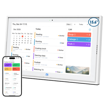 Lepow 15.6″ Smart Digital Wall Calendar with Multi-Calendar Sync