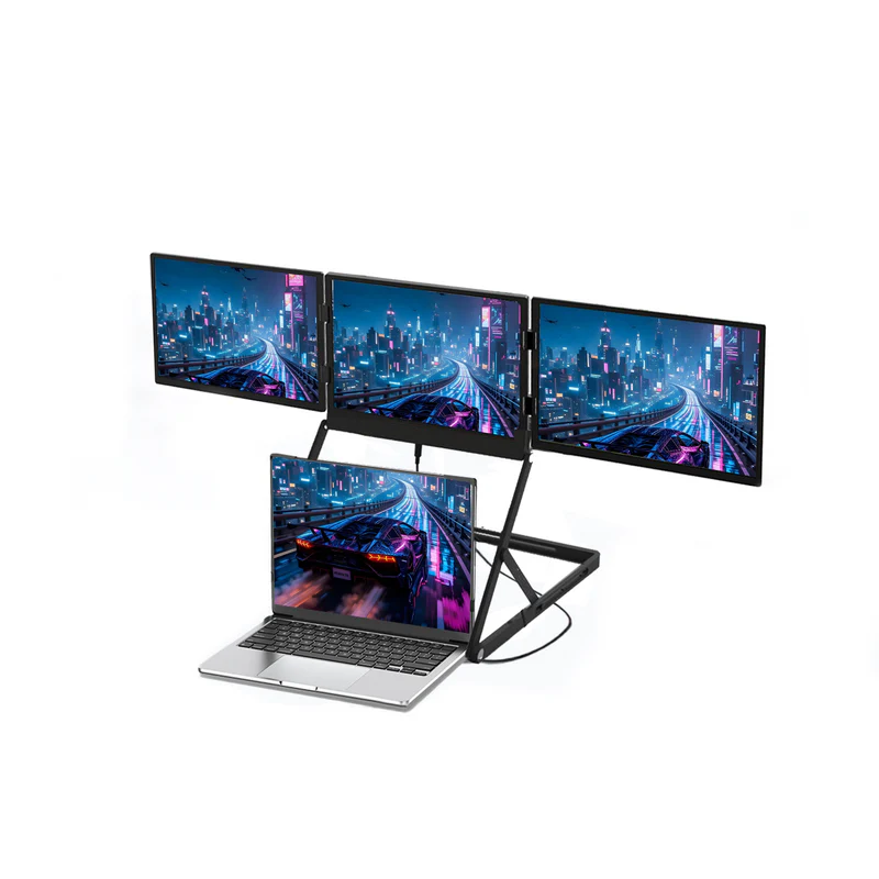 Lepow TriCreate – 14” Portable Triple Monitor for Laptops | Boost Productivity Anywhere