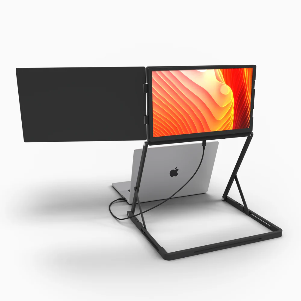 Lepow TriCreate – Triple 15.6" FHD Portable Monitor | IPS, USB-C, Aluminum, Foldable Triple-Screen for Laptop & Travel