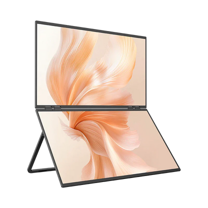 Lepow Delta Mega – 23.8″ 100Hz Dual Vertical Foldable Monitor | IPS, USB-C, Stacked Dual-Screen for Laptop, MacBook & Office Setup
