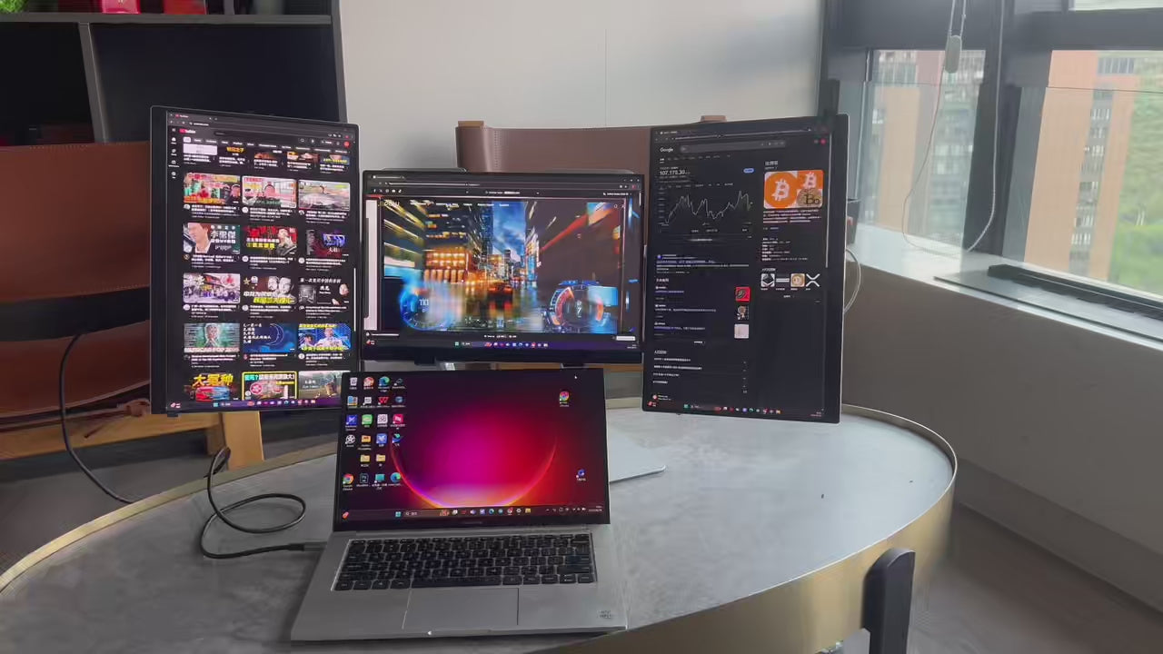 Lepow 16" Modular Triple Monitor for Laptop