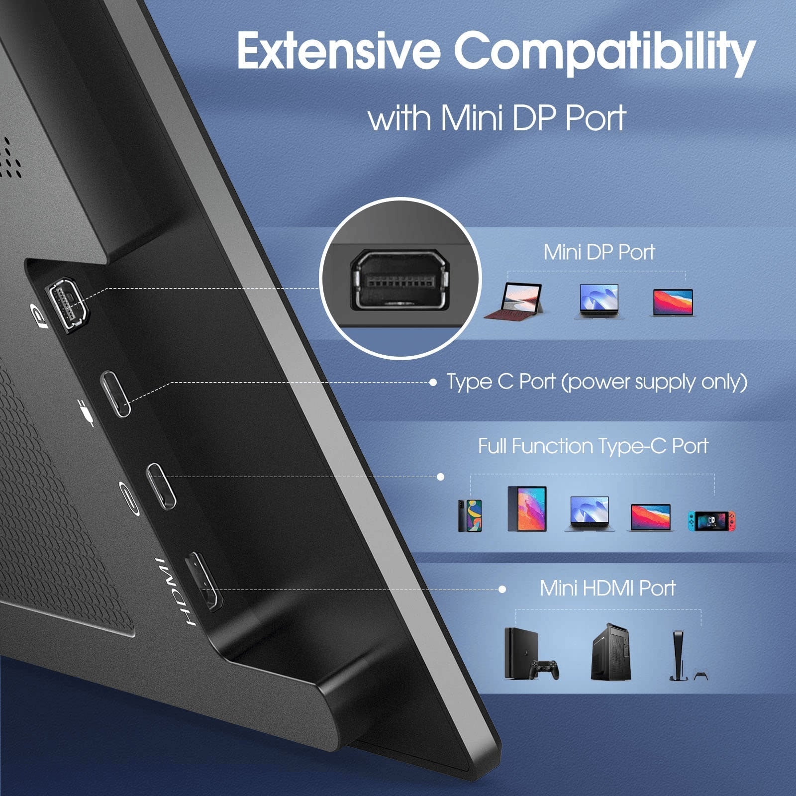 Lepow C2 Portable Monitor 15.6" with Kickstand - Lepow Portable Monitor