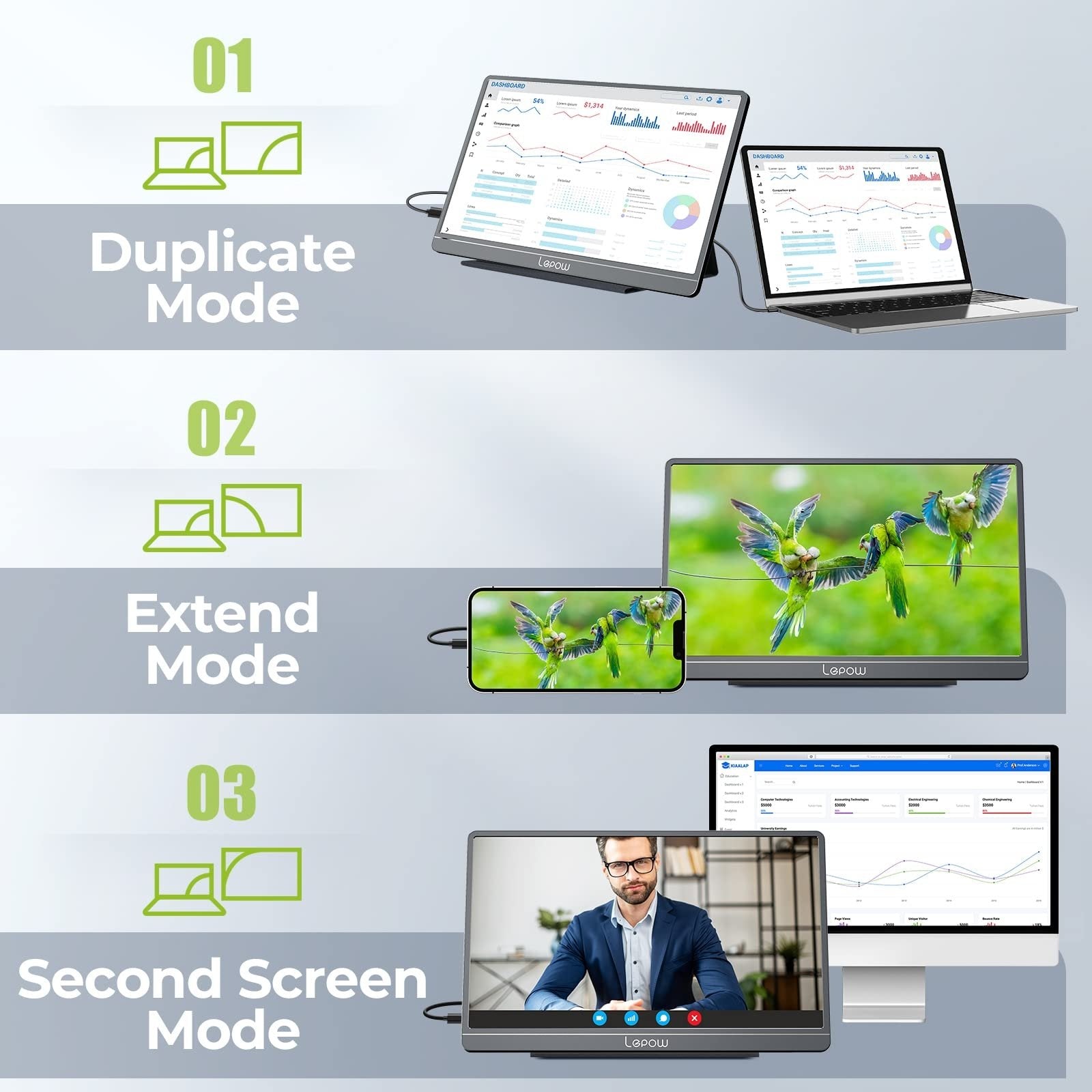 Lepow Z1 15.6" Portable Monitor 2022 - lepow Portable Monitor