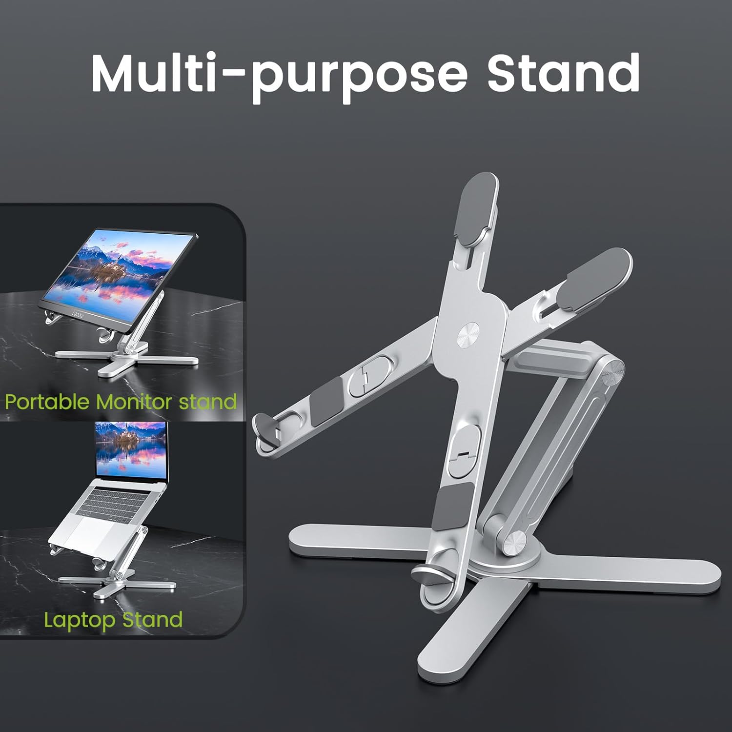 Stand for Portable Monitor and Laptop Aluminum Alloy