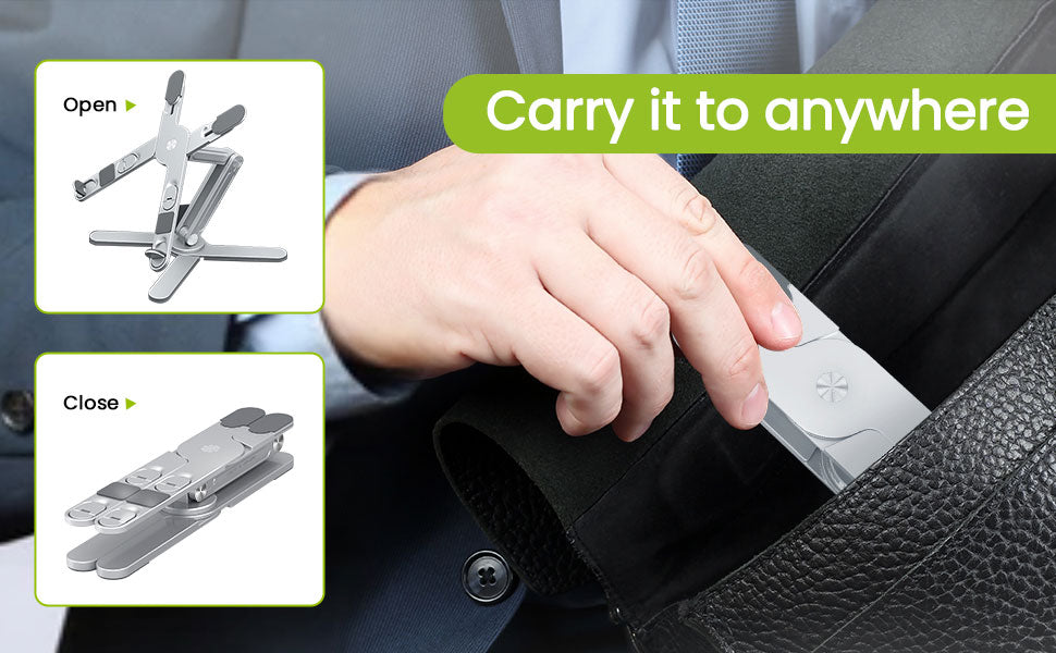 Aluminum Stand for portable monitor, laptop and tablet, carry it to anywhere.